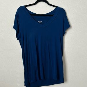 Royal blue casual t-shirt.